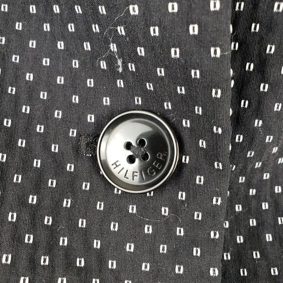 Tommy Hilfiger Womens Size 6 Polka Dot Blazer Jacket Black Preppy Academia Twee - Picture 3 of 13